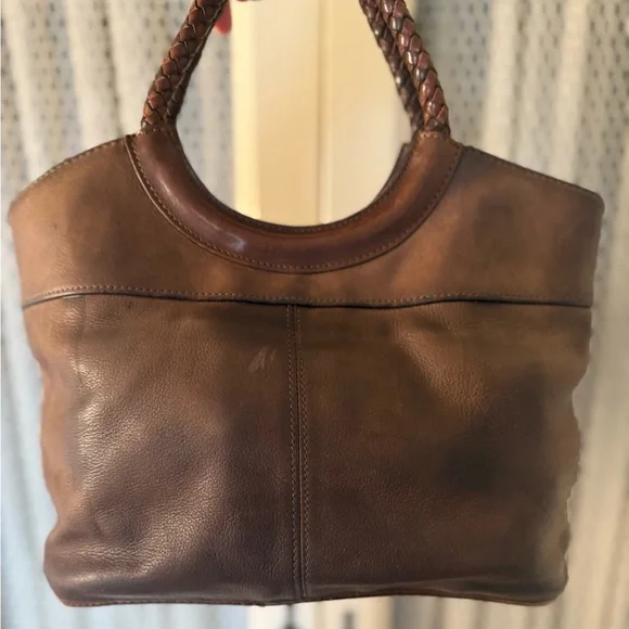 Vintage Fossil Western Brown Leather Braided Handle with Heart Logo Concho - Picture 3 of 12